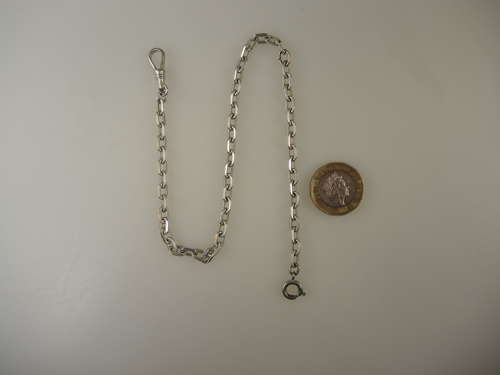 Top quality white gold filled watch chain c1910