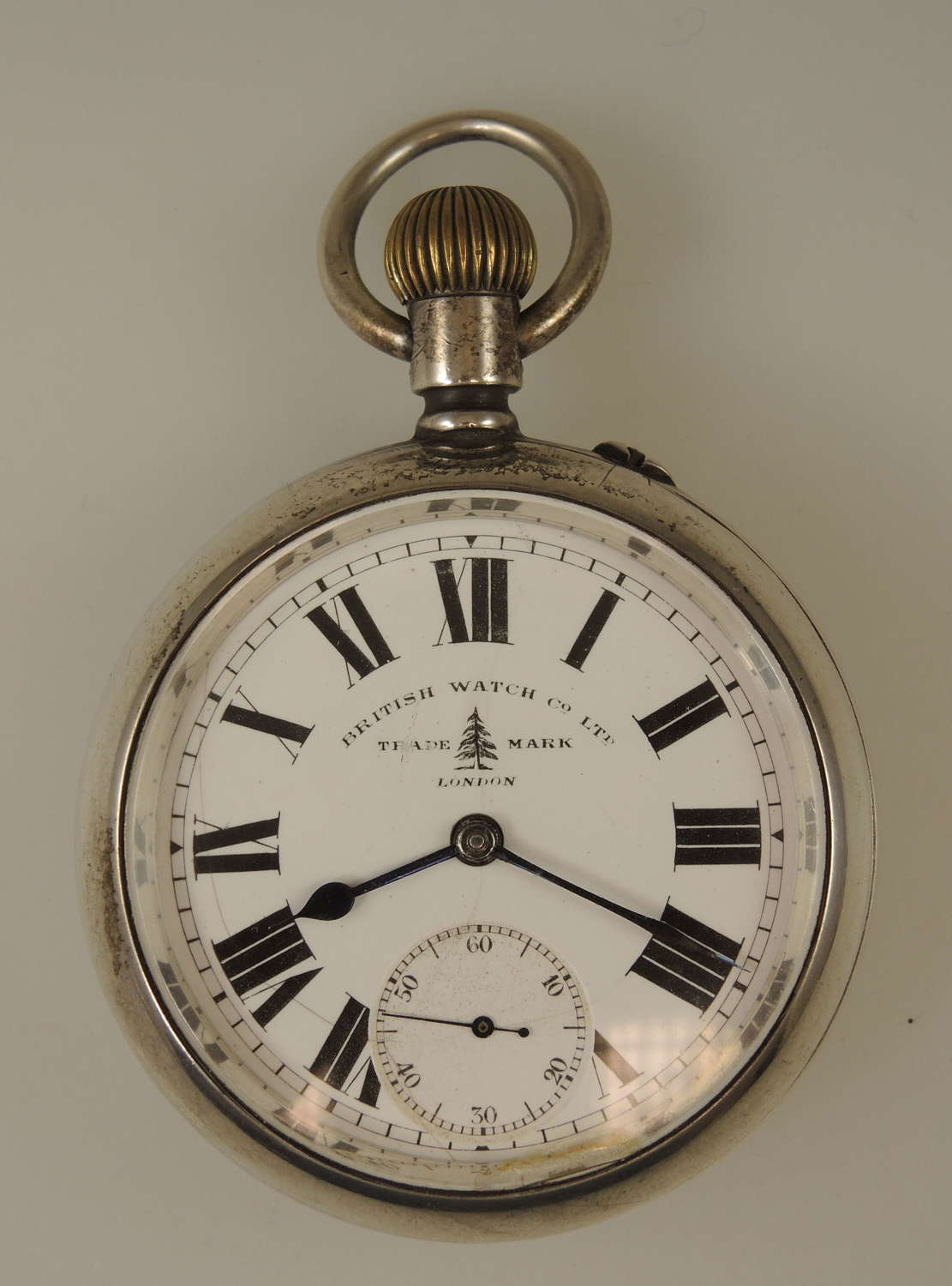 Rare English silver military pocket watch c1919