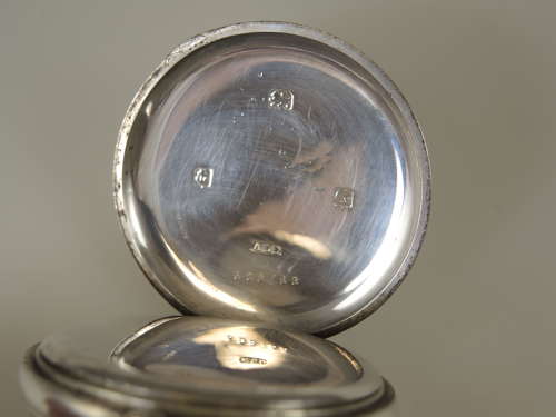 English silver full hunter pocket watch c1931