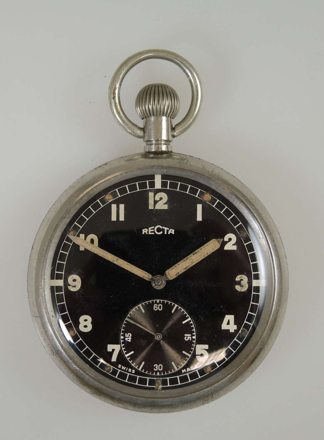 British WWII military pocket watch by Recta c1940