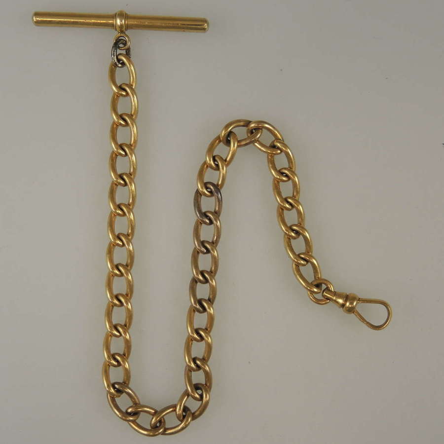 Victorian gold plated pocket watch chain c1880
