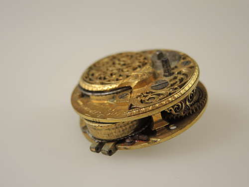 Georgian verge fusee pocket watch movement by Francome c1770