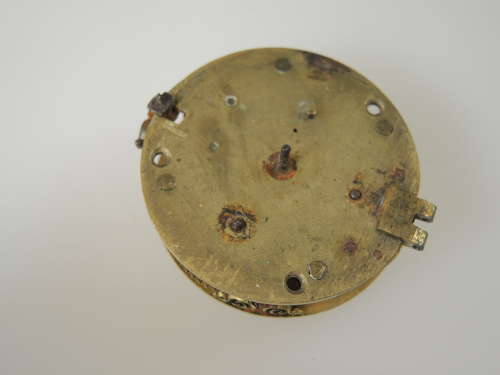 Georgian verge fusee pocket watch movement by Francome c1770