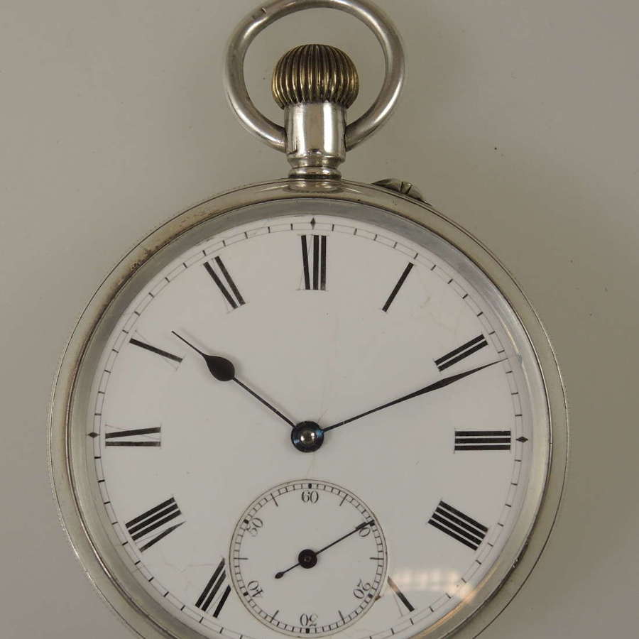 Victorian English silver pocket watch. c1901