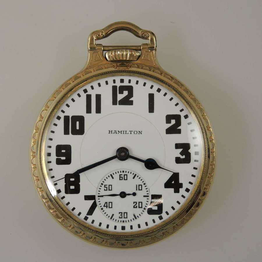 16 size 23 Jewel Hamilton 950 railroad grade pocket watch c1935