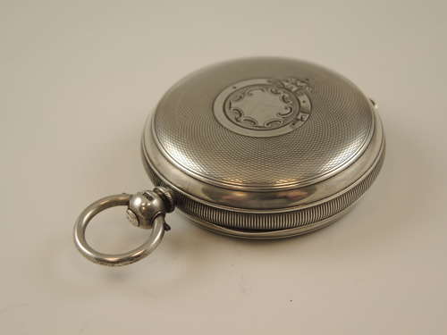 English silver fusee key wound pocket watch. Harris, Manchester 1896