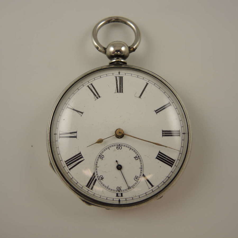 Swiss silver key wound pocket watch c1880