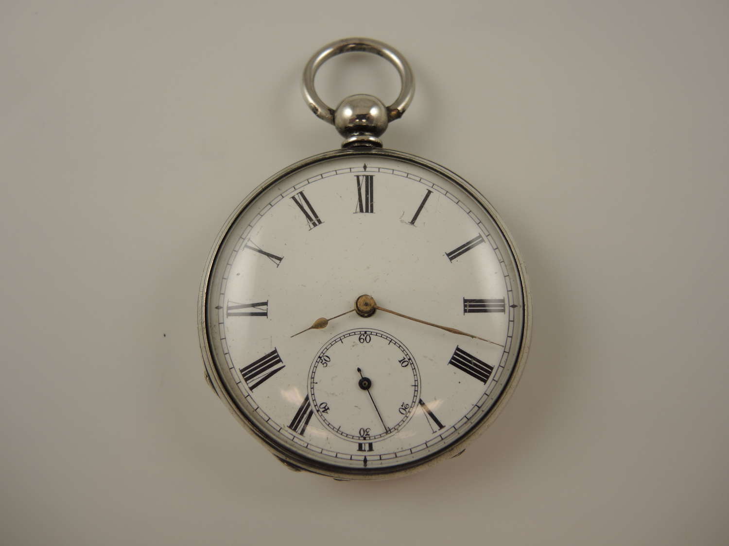 Swiss silver key wound pocket watch c1880