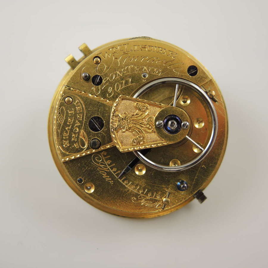 English Massey III fusee movement by Lister, Newcastle c1835