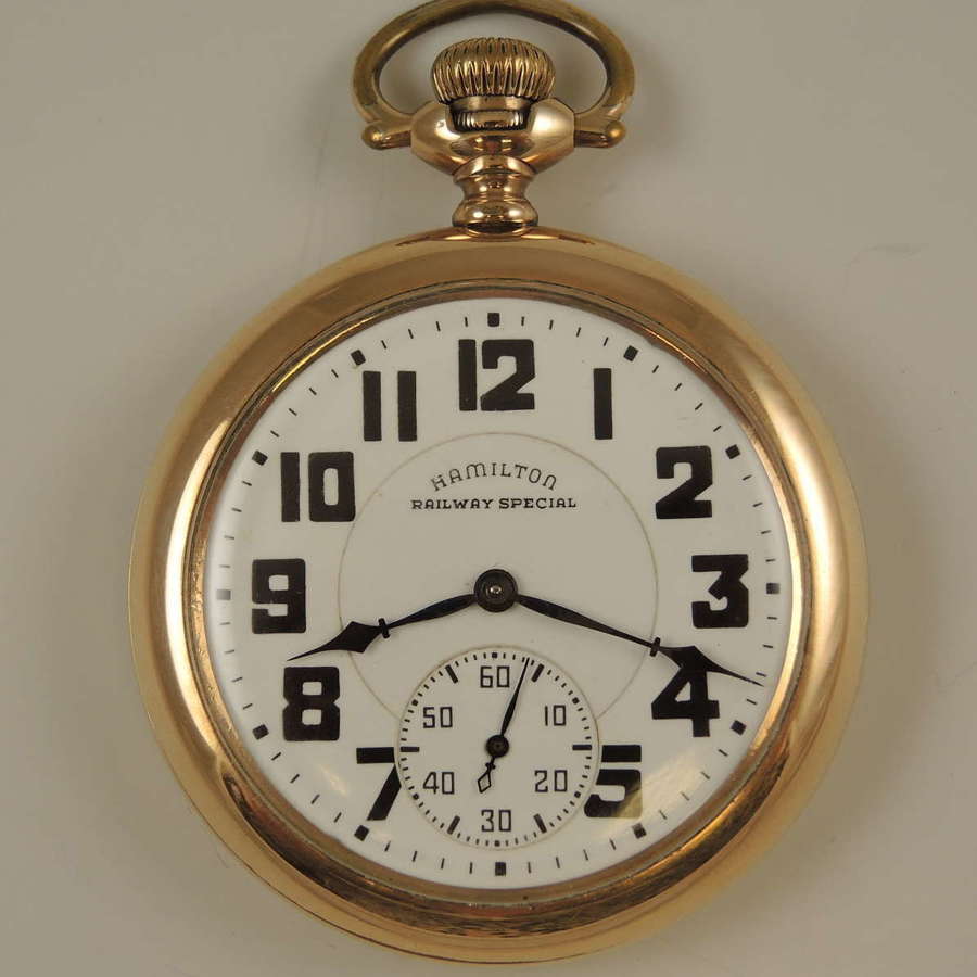 16 size 21 Jewel Hamilton 992B Railroad Pocket Watch c1943