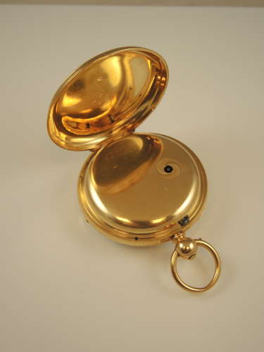 Massive 18K gold fusee pocket watch. Weighs 200g. c1874