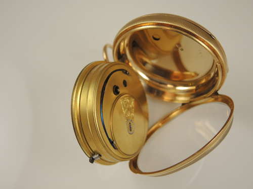 Massive 18K gold fusee pocket watch. Weighs 200g. c1874