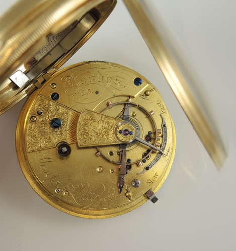 Massive 18K gold fusee pocket watch. Weighs 200g. c1874