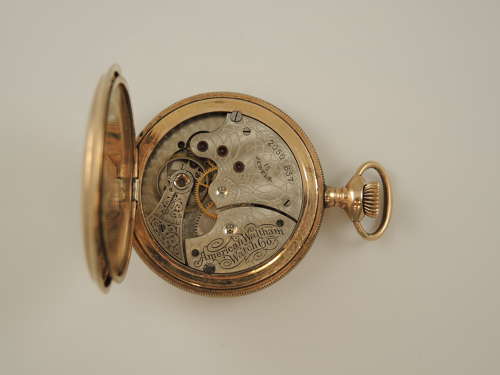 Gold plated Waltham full hunter pocket watch c1916
