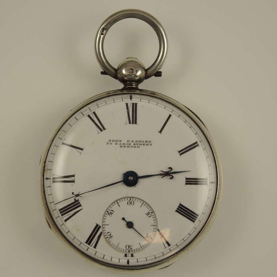 English silver DUPLEX fusee pocket watch. Exeter 1843
