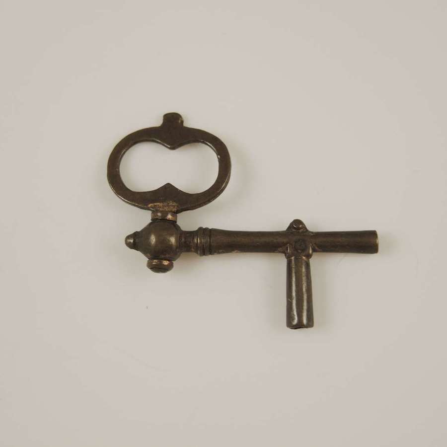 Early double ended Crank pocket watch Key c1750