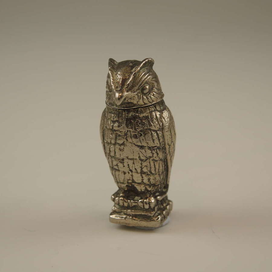 Victorian novelty OWL Vesta c1890