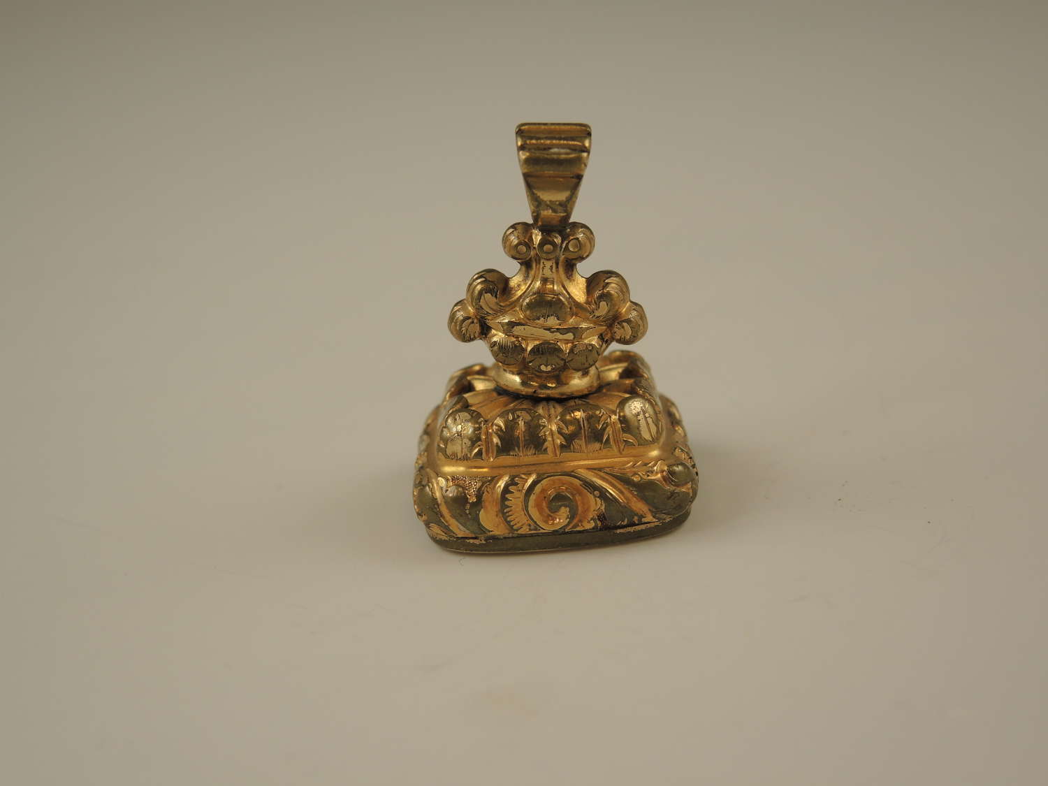 Victorian gilt and stone set seal c1890