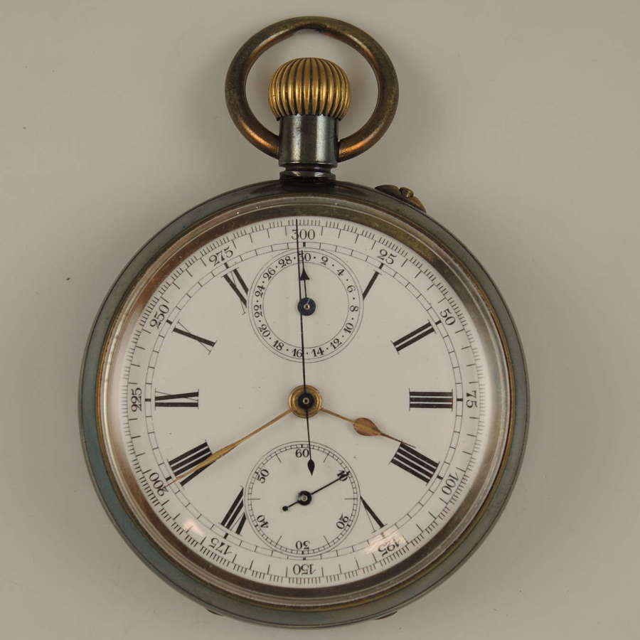 Vintage pocket watch by Moeris with a chronograph function c1900