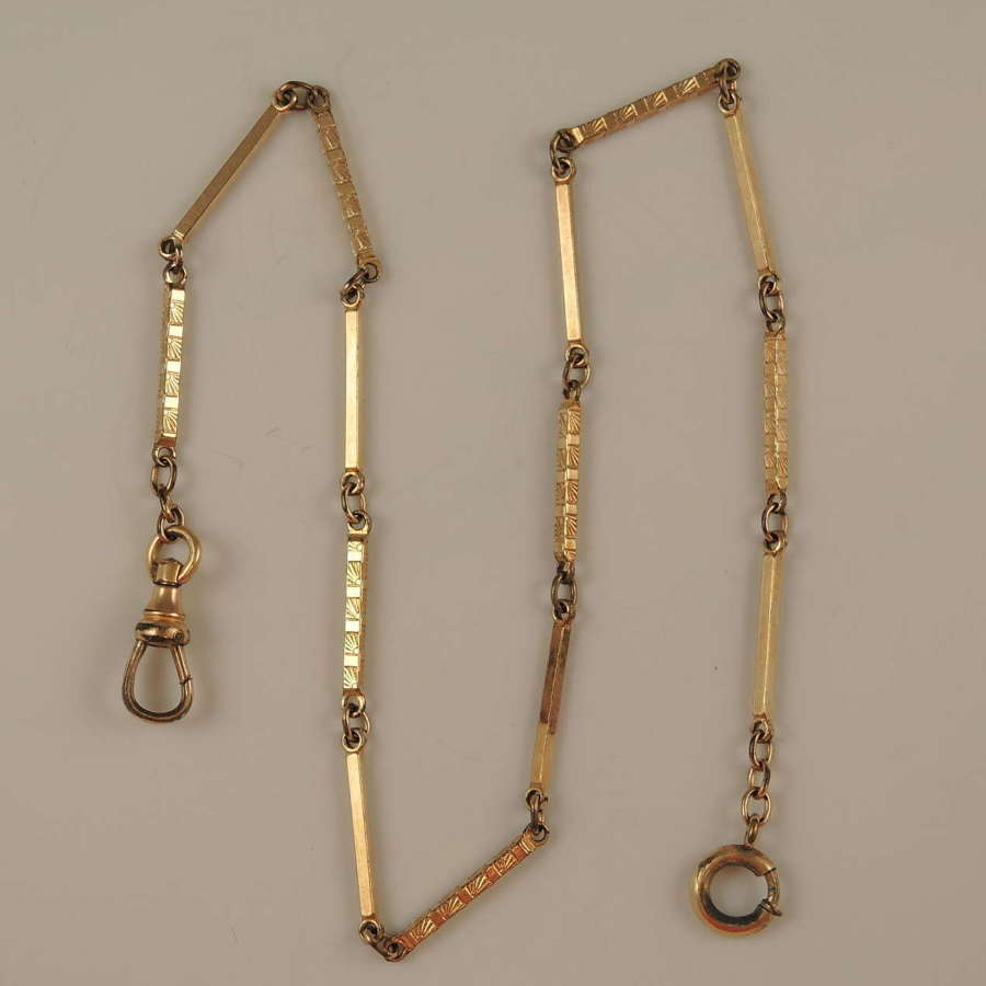 Antique gold filled watch chain c1910