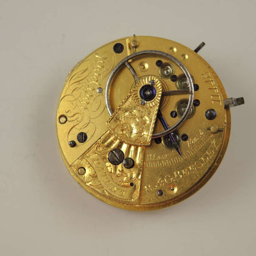 Early English fusee pocket watch movement. Beesley c1835