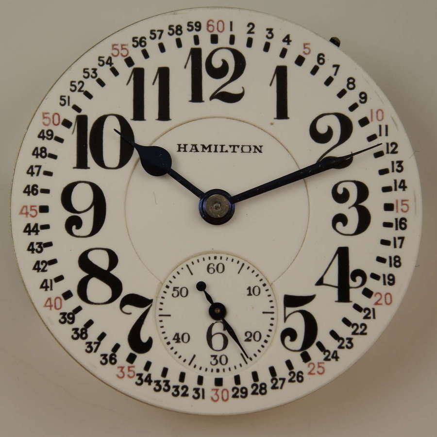 MINT 16s 21J Hamilton 992E pocket watch movement c1938
