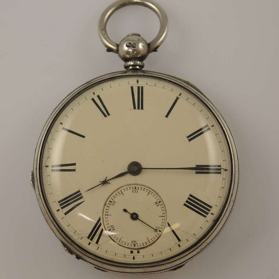 Silver fusee pocket watch by Jenkins, MERTHYR c1859