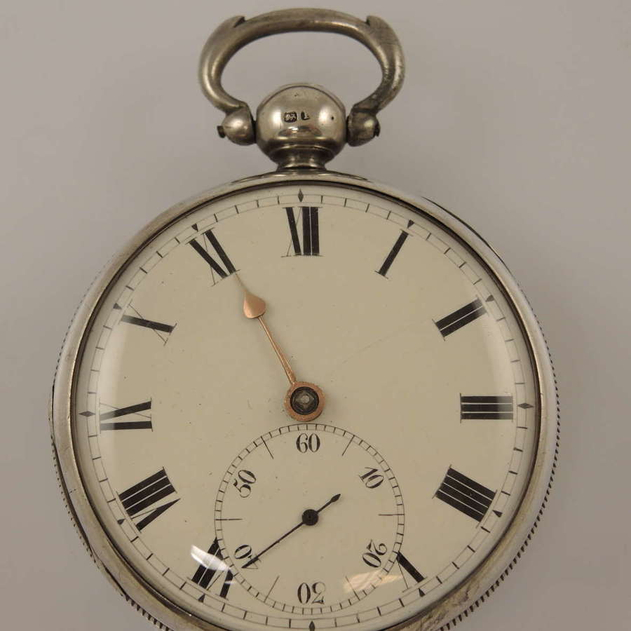 English silver fusee pocket watch by Heffer, London c1826