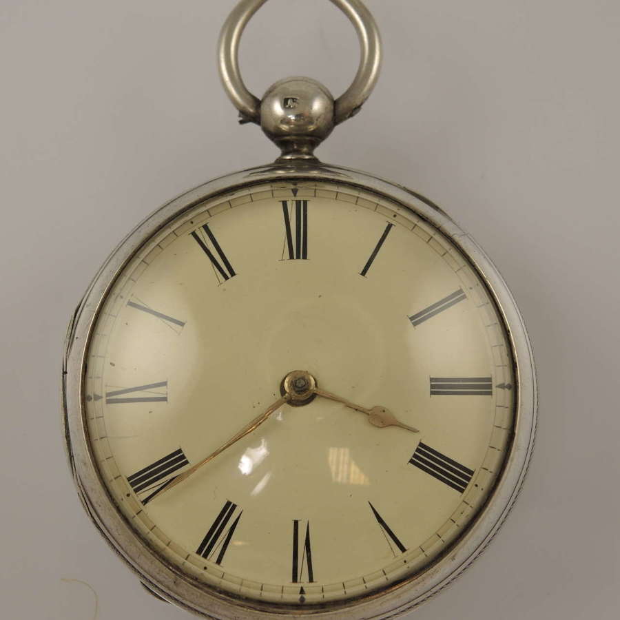 Georgian English silver verge pocket watch c1827