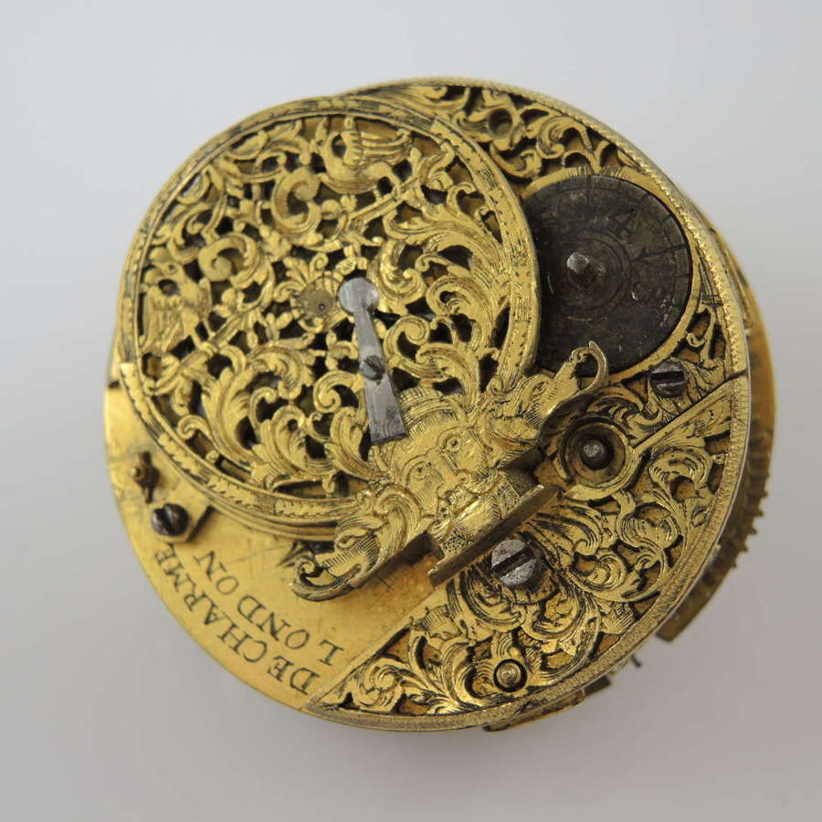 Early verge pocket watch movement. By DeCHARME, London c1690