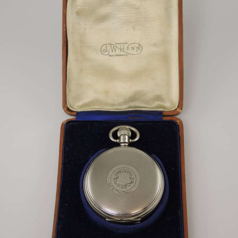 English silver full hunter pocket watch by Cyma c1941