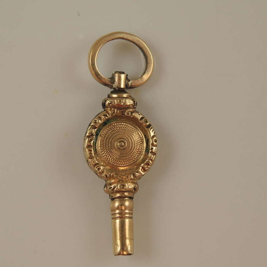 Victorian gold cased pocket watch key c1850