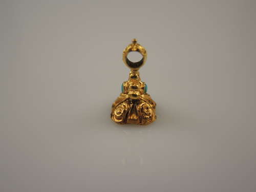 Beautiful Georgian gilt and turquoise seal fob c1820
