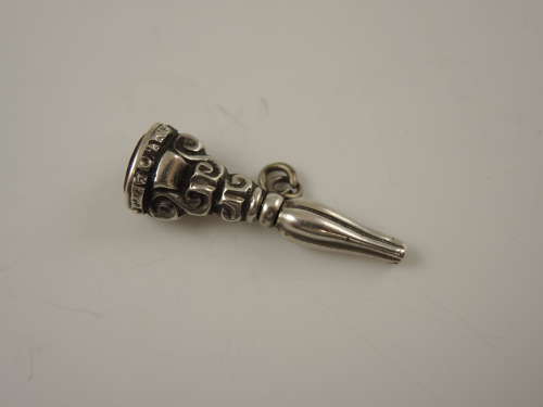 Victorian stone set silver cased pocket watch key c1850