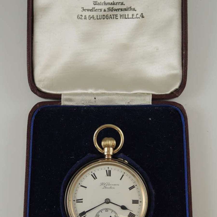 9K Gold J W Benson pocket watch. Best London Make. London 1924