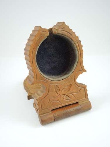 Victorian folding pocket watch stand. Geneve souvenir c1890