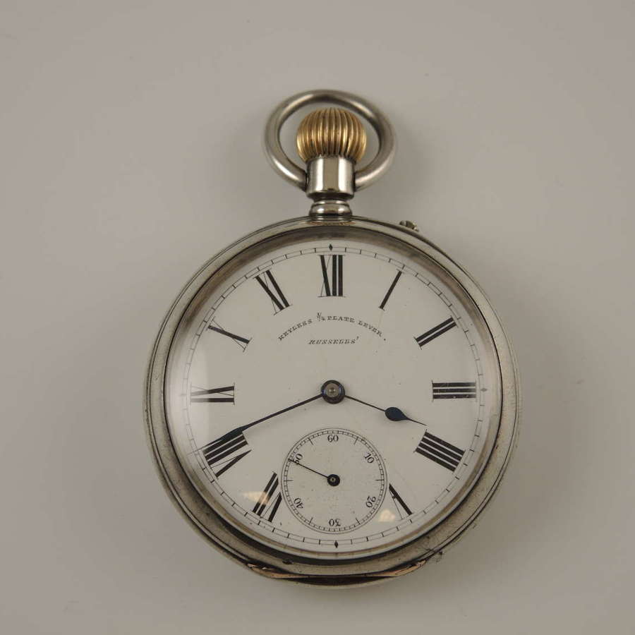 English silver pocket watch. Thos Russell, Liverpool c1881