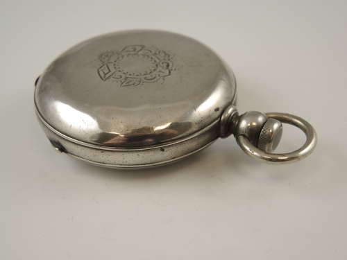 18 size 3 oz coin silver Elgin full hunter pocket watch c1874