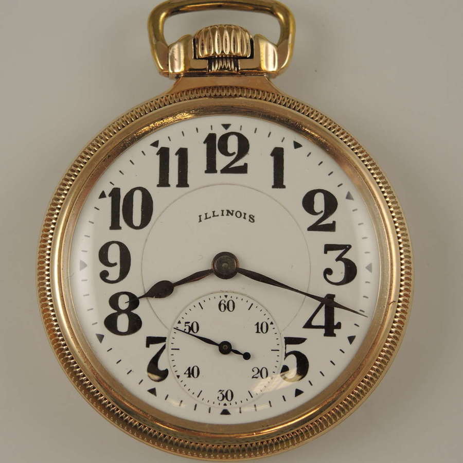 Rare 16s 21J Illinois Bunn Special 161 60 Hour pocket watch c1931