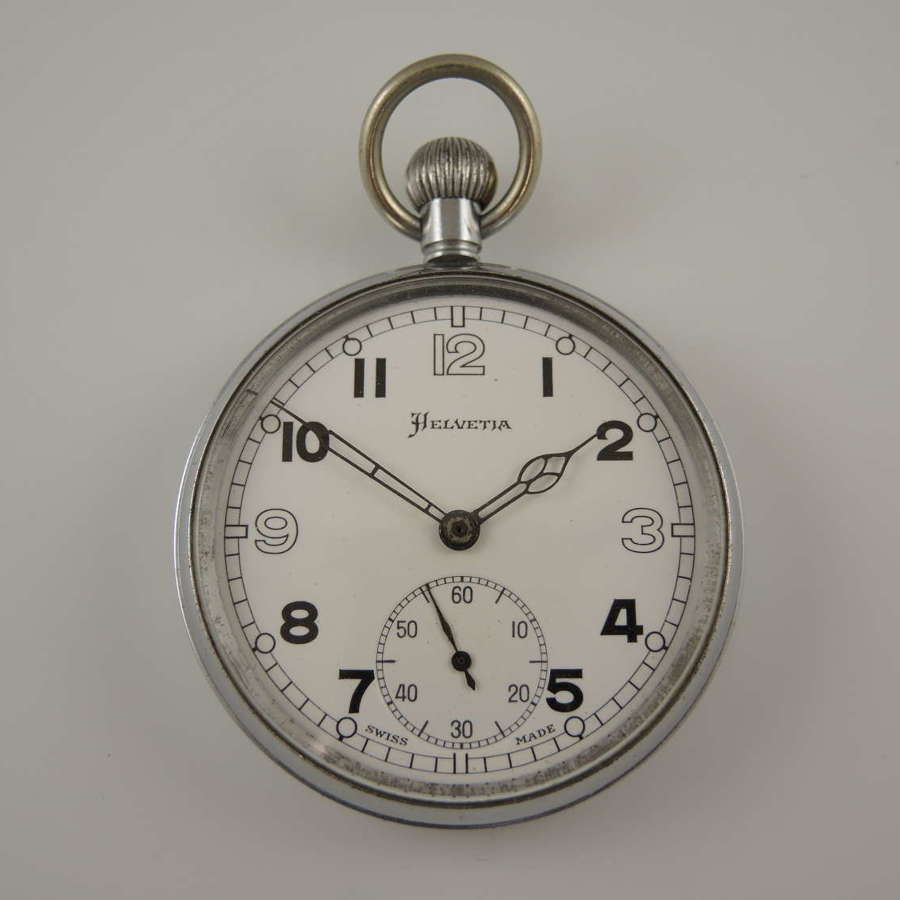 British WWII military pocket watch by Helvetia c1940
