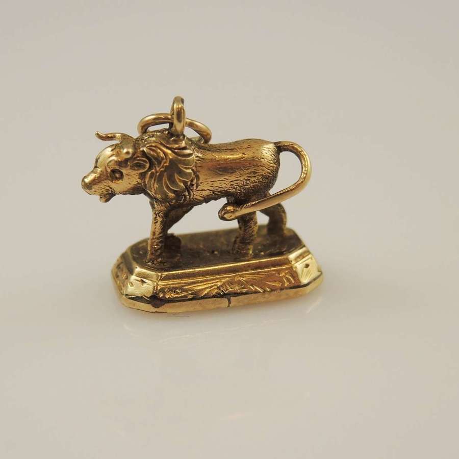 Georgian gold seal in the form of a BOAR c1820
