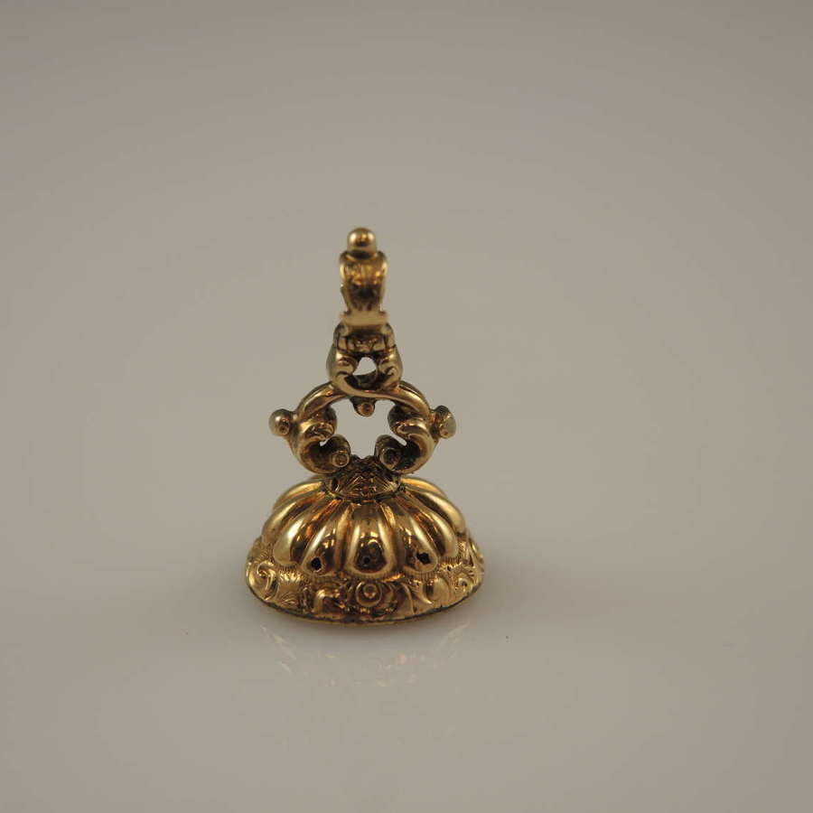Victorian gilt and stone set seal c1850