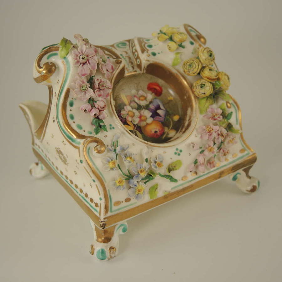 Beautiful pottery pocket watch stand by Samuel Alcock c1820