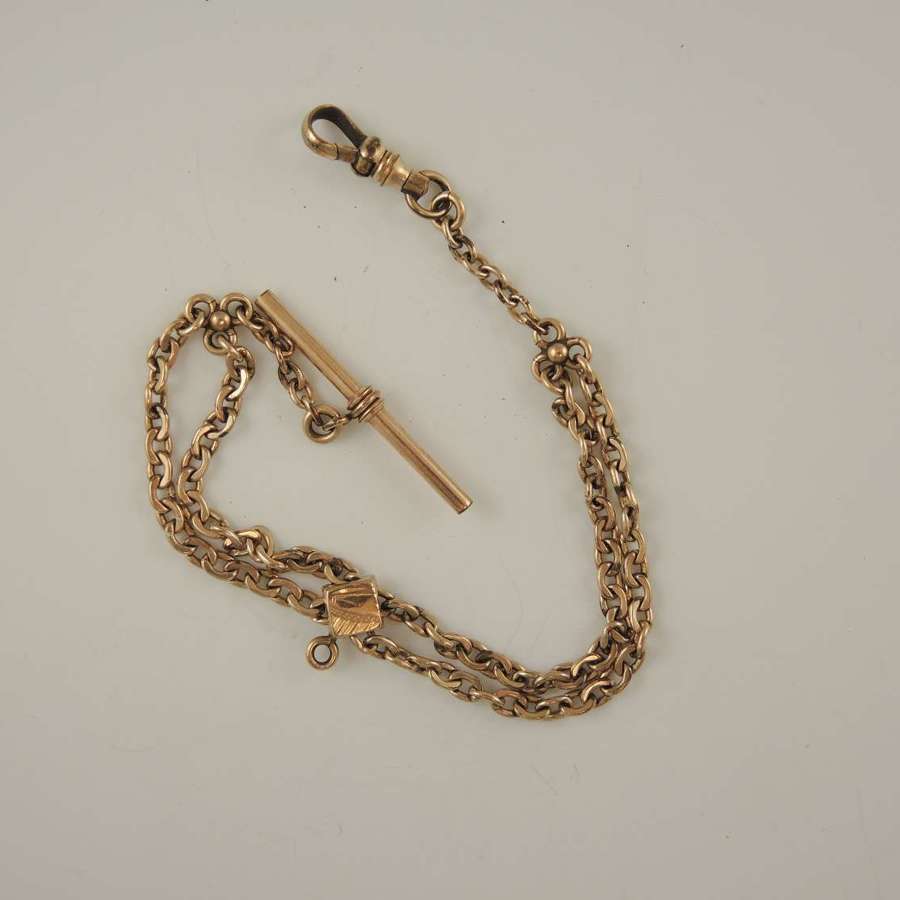 Victorian blazer length pocket watch chain c1890