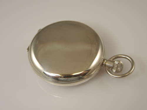 Silver vintage J W Benson half hunter pocket watch. With Box. c1937