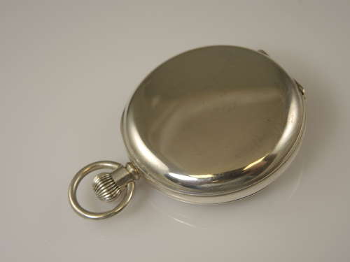 Silver vintage J W Benson half hunter pocket watch. With Box. c1937