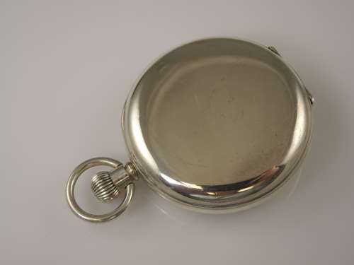 Silver vintage J W Benson half hunter pocket watch. With Box. c1937