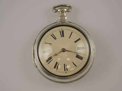 Georgian English silver pair cased verge by Robt KELL, Liverpool c1824