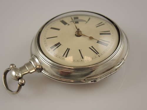 Georgian English silver pair cased verge by Robt KELL, Liverpool c1824