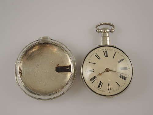 Georgian English silver pair cased verge by Robt KELL, Liverpool c1824